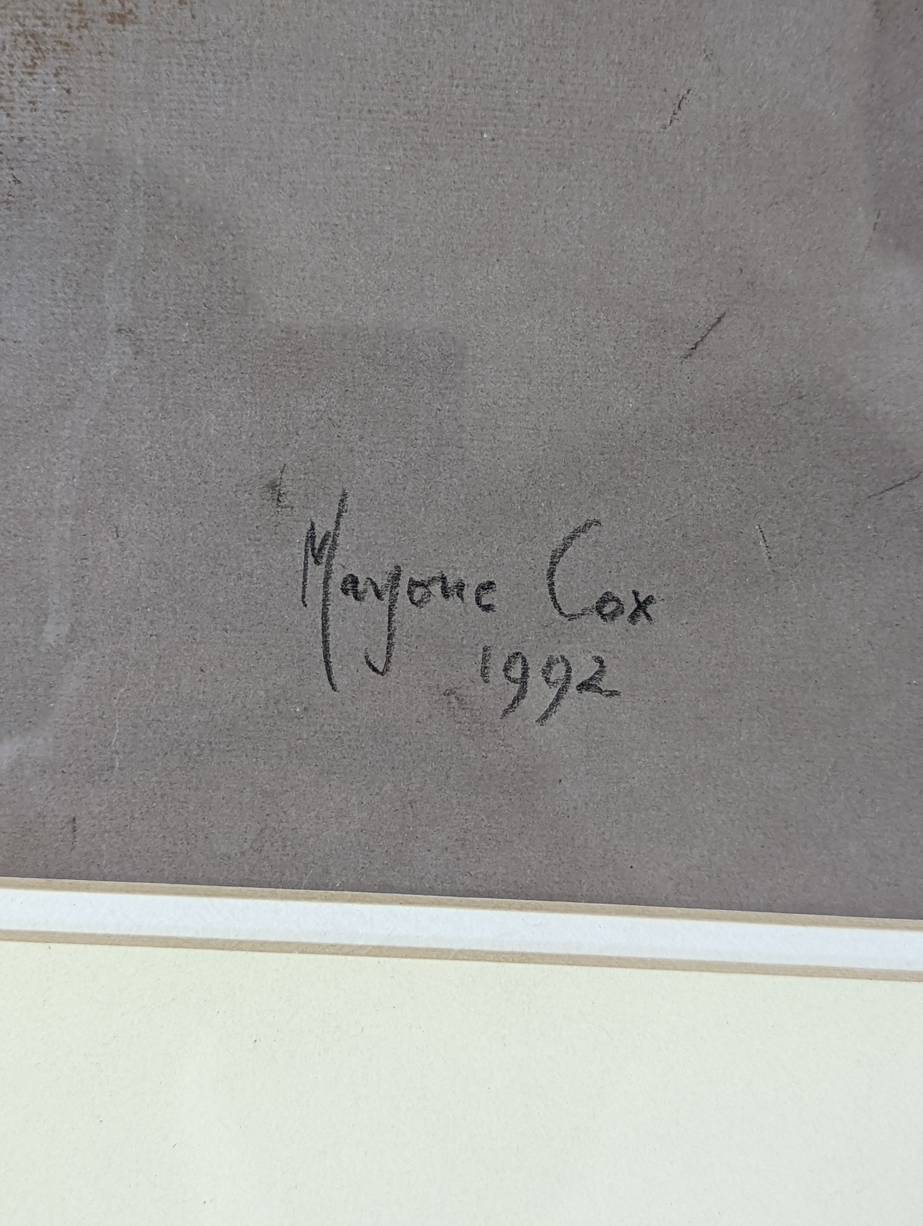 Marjorie Cox (1915-2003), pastel, Portrait of a dog, signed and dated 1992, 49 x 36cm